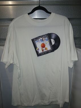 Nike Sole Precision Vinyl Record Graphic T-Shirt White Size XL Loose Fit